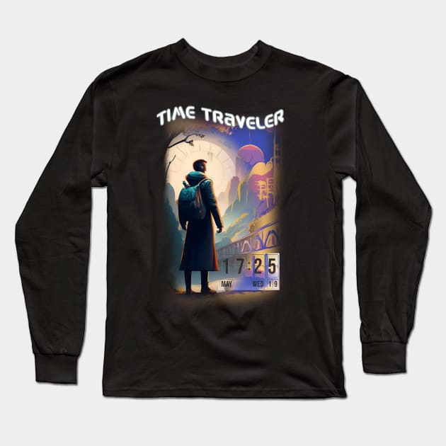 Time traveler history Long Sleeve T-Shirt by MusicianCatsClub